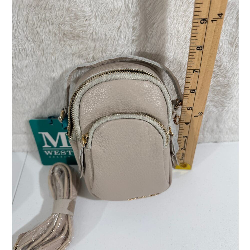 Montana West Genuine Leather Mini Backpack/crossbody NWT 3 Zip top Closures